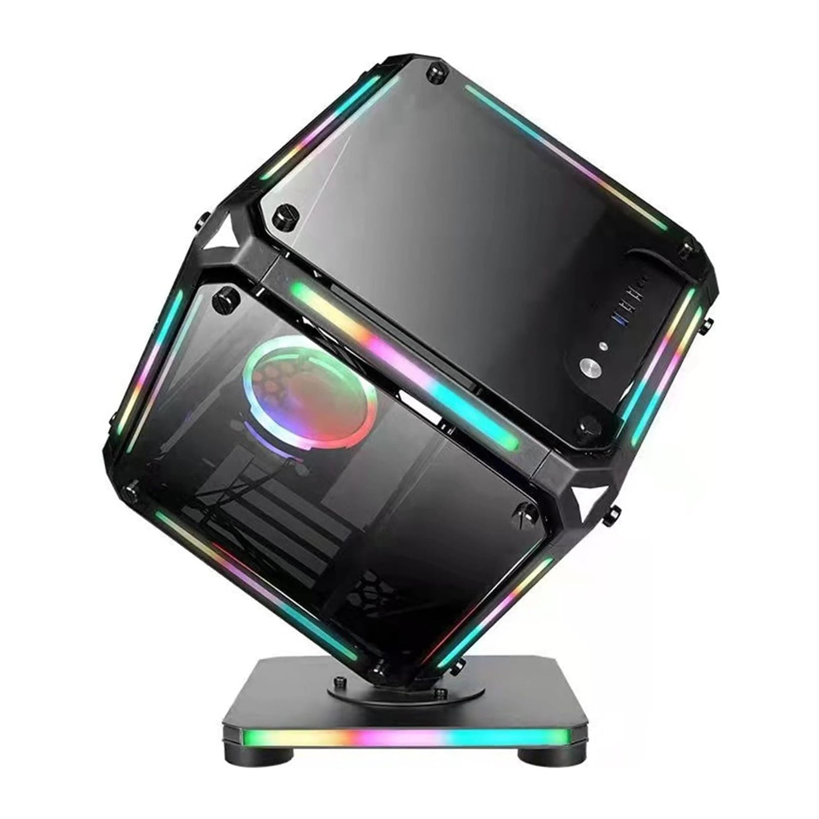 Samurai Gaming PC Intel Core i7-12700K Processor Nvidia GeForce RTX 4060 Graphic 16GB RAM 1TB SSD Windows 11 Cube Computer Case Micro-ATX/Mini-ITX RGB Fans Black Samurai Gaming PC Intel Core i7-12700K Processor Nvidia GeForce RTX 4060 Graphic 16GB RAM 1TB SSD Windows 11 Cube Computer Case Micro-ATX/Mini-ITX RGB Fans Black